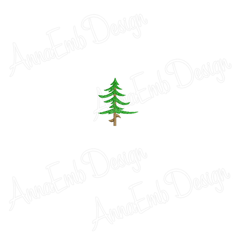 Tree Embroidery Design Camping Embroidery Design Tree Mini Tree Silhouette Christmas Tree Design 2
