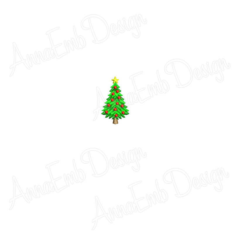 Tree Embroidery Design Camping Embroidery Design Tree Mini Tree Silhouette Christmas Tree Design 3