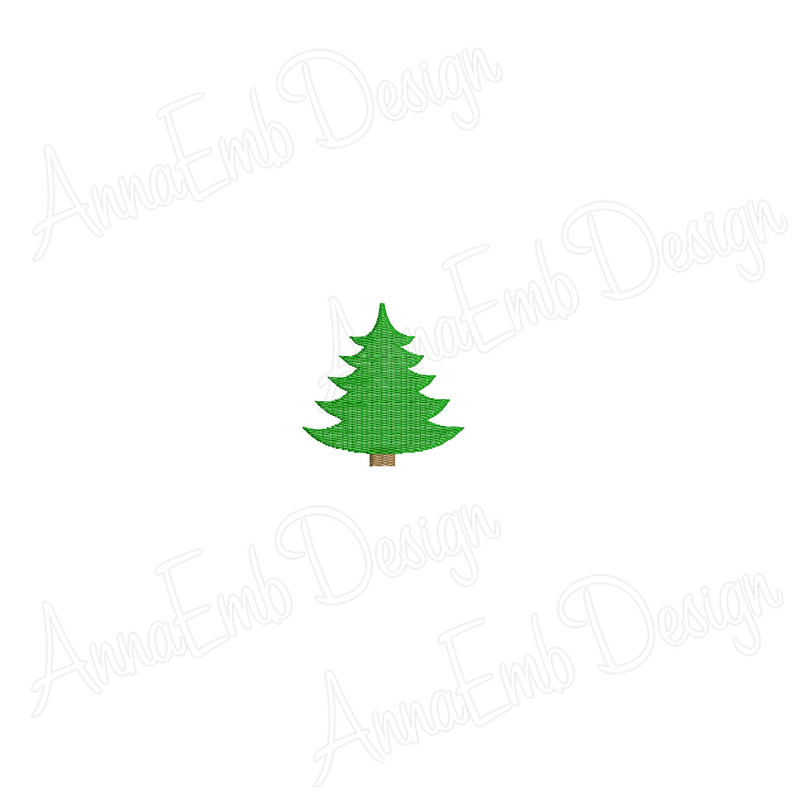 Tree Embroidery Design Camping Embroidery Design Tree Mini Tree Silhouette Christmas Tree Design 4