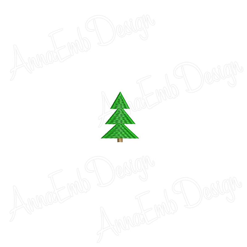 Tree Embroidery Design Camping Embroidery Design Tree Mini Tree Silhouette Christmas Tree Design 5