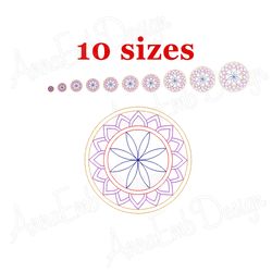 flower embroidery design. mandala embroidery design. yoga embroidery. machine embroidery. sacred geometry. wedding. lotu