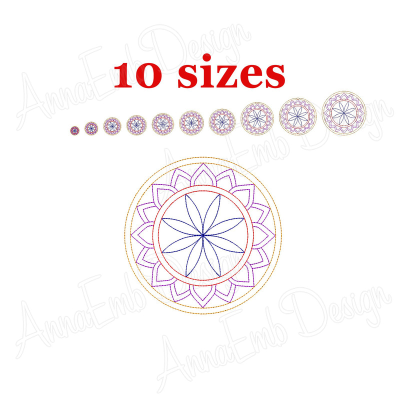Flower Embroidery Design Mandala Embroidery Design Yoga Embroidery Machine Embroidery Sacred Geomet 0
