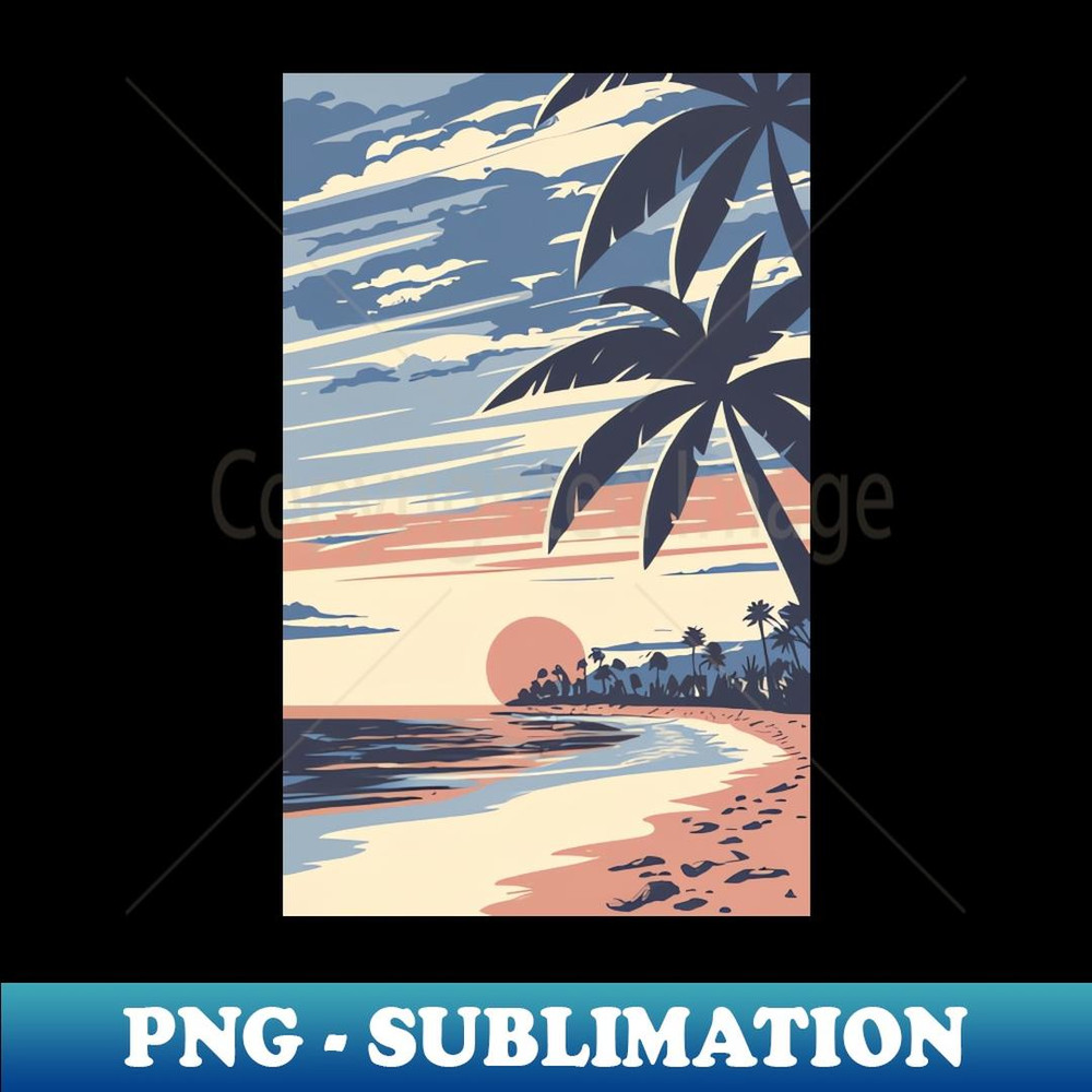 Sunset at the beach - Trendy Sublimation Digital Download
