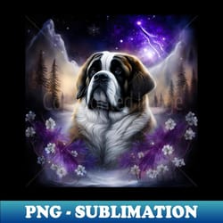 saint bernard amidst mountains - professional sublimation digital download