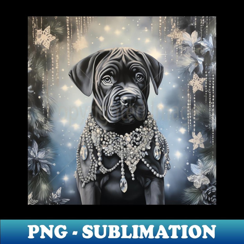Jewelled Cane Corso Puppy - Artistic Sublimation Digital File