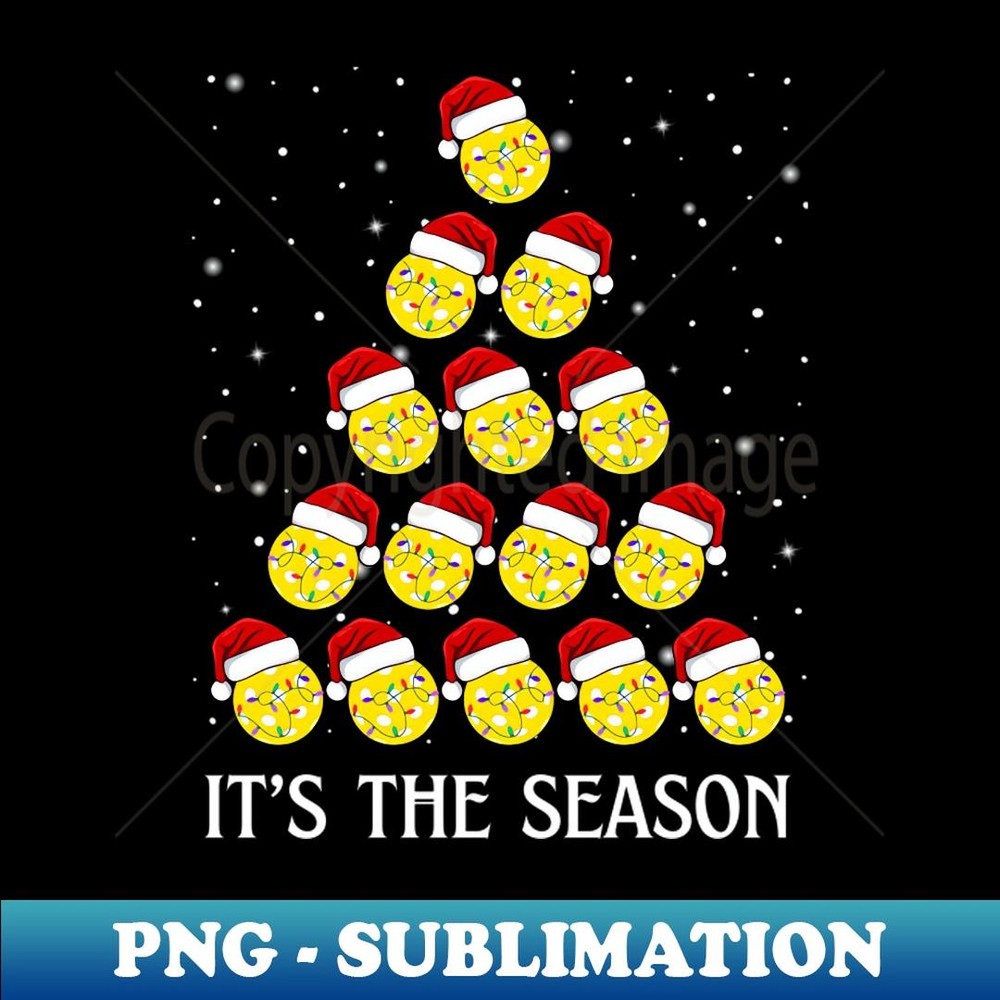 Pickleball Christmas Tree It's The Season Funny Pickleball Lover - Special Edition Sublimation PNG File