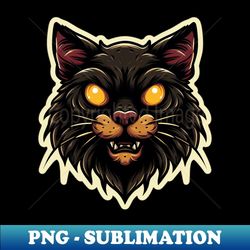 evil black cat - decorative sublimation png file