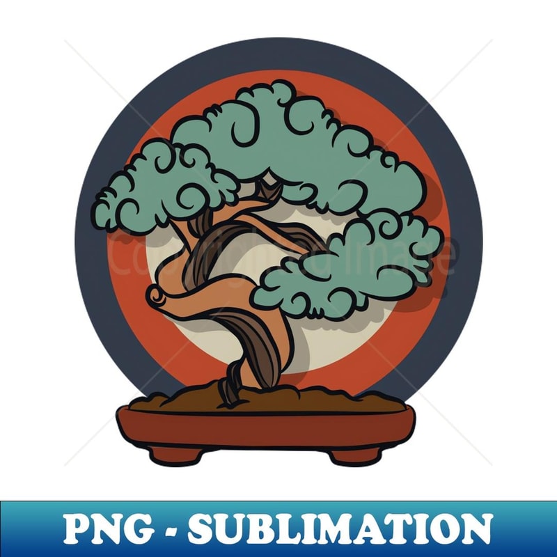 Bonsai Tree Lover, Japanese Vintage Art - Professional Sublimation Digital Download