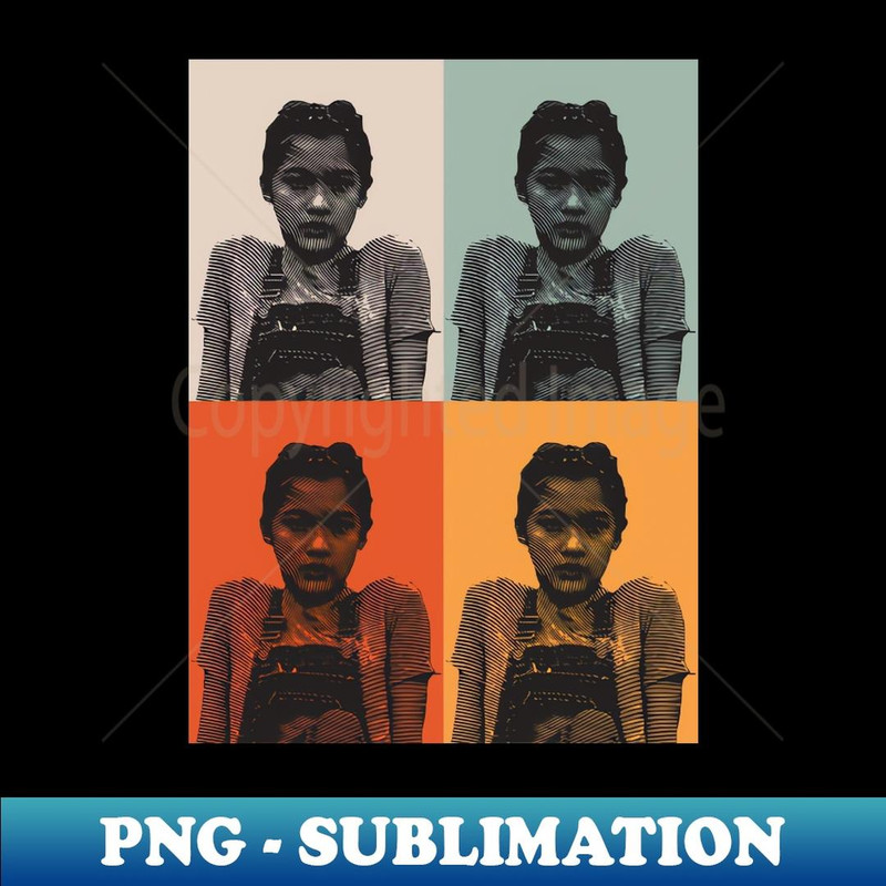 Pop Art Abstract Aestethic Girl - Vintage Sublimation PNG Download