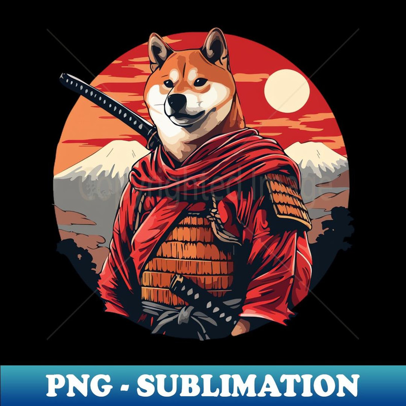 Samurai Shiba Inu Warrior - Premium PNG Sublimation File