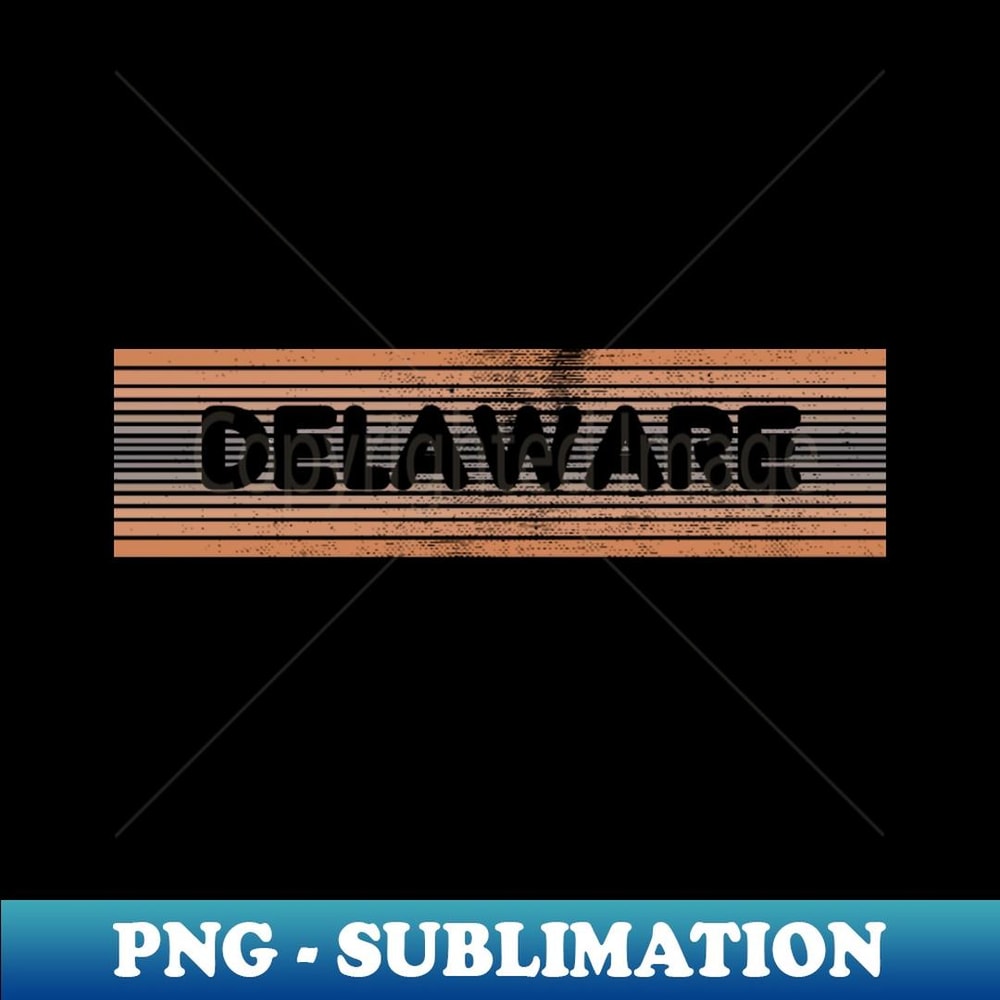 Delaware State Pride - Vintage Sublimation PNG Download