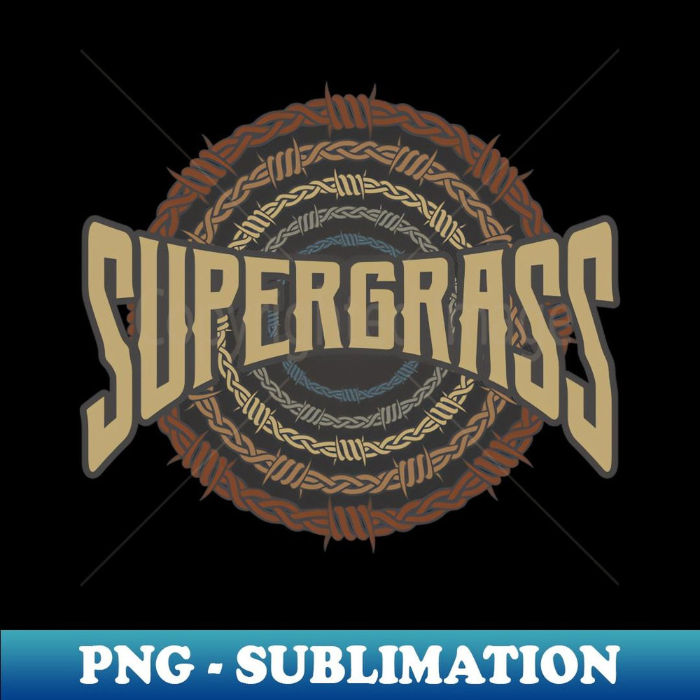 Supergrass Barbed Wire - Creative Sublimation PNG Download