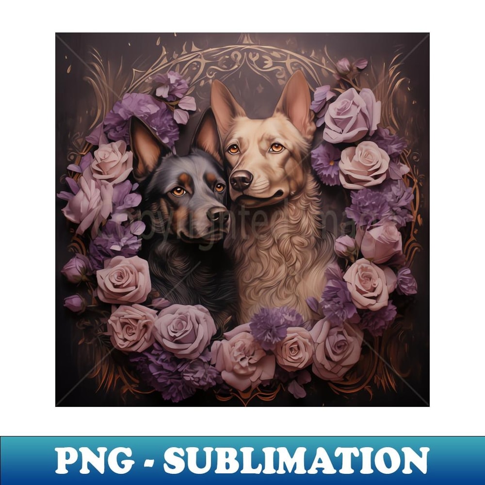 Australian Kelpies - Vintage Sublimation PNG Download