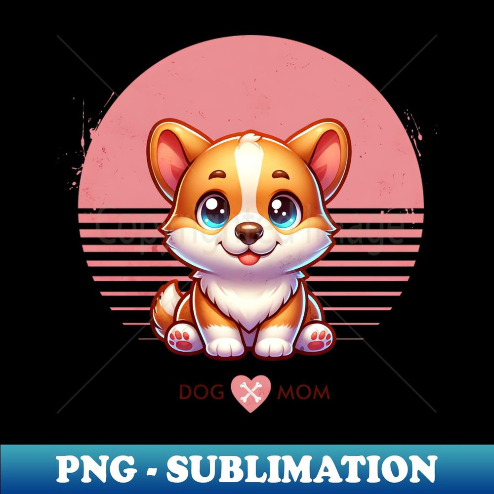 Corgi Puppy Proud Dog Mom - Sublimation-Ready PNG File