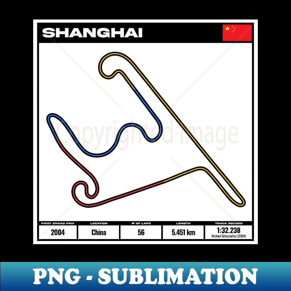 formula one circuit shanghai - formula one track - formula 1 track T-Shirt Hoodie T-Shirt - Sublimation-Ready PNG File