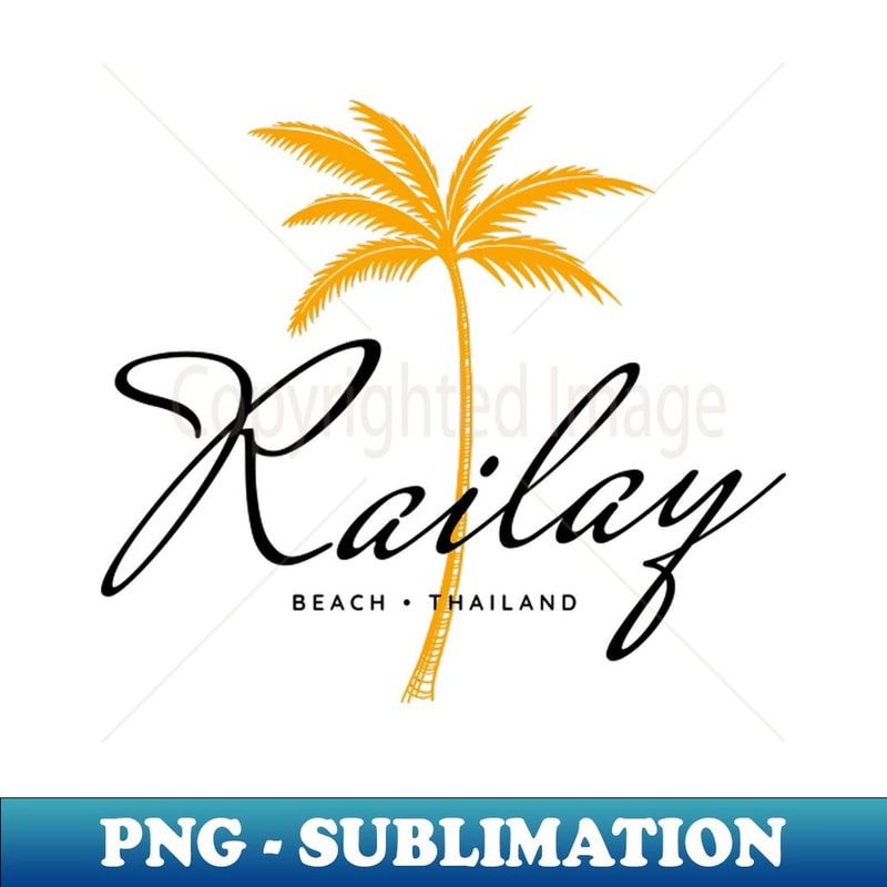 Railay Beach, Thailand Minimal Vintage Style - Artistic Sublimation Digital File