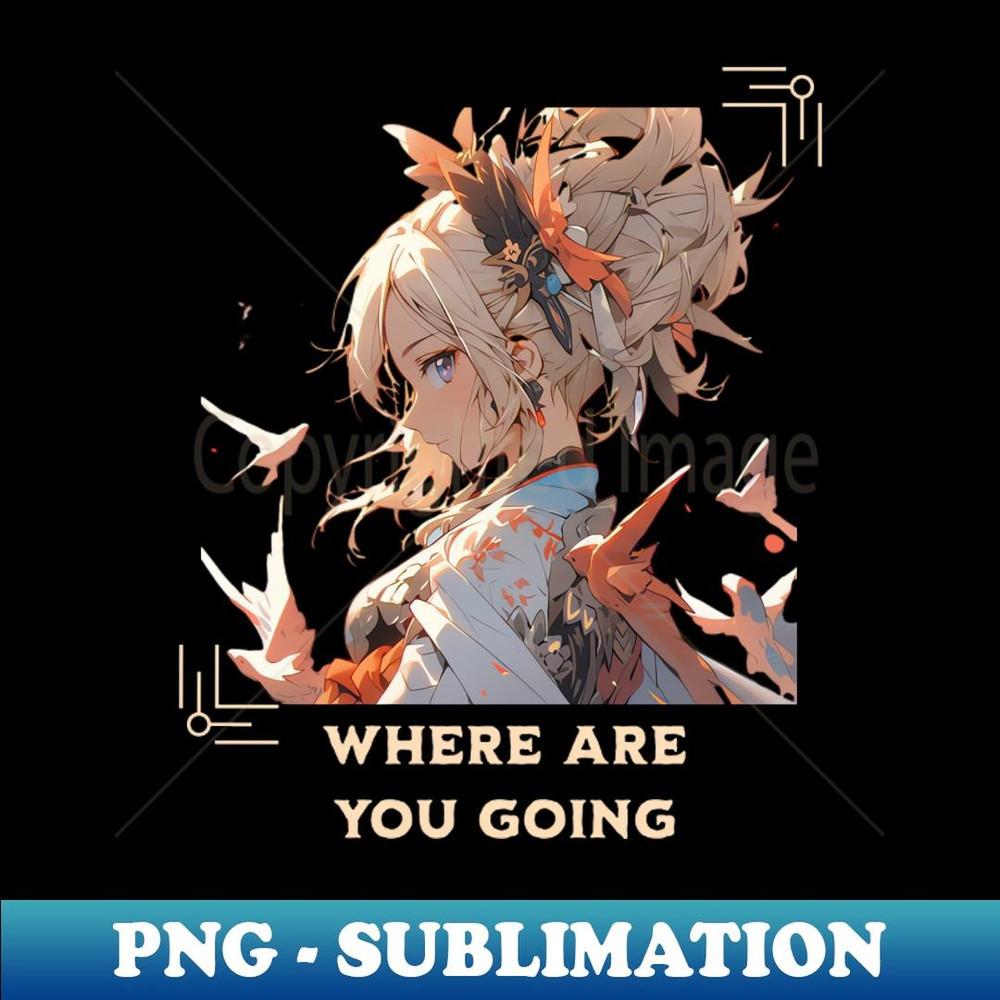 Anime Girl Asking - Special Edition Sublimation PNG File