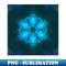 Psychedelic Kaleidoscope Blue Snowflake - PNG Transparent Digital Download File for Sublimation