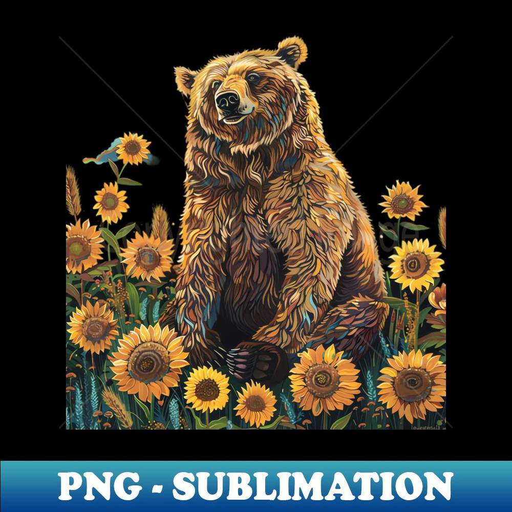 Grizzly Bear Omnivore Odes - PNG Transparent Digital Download File for Sublimation