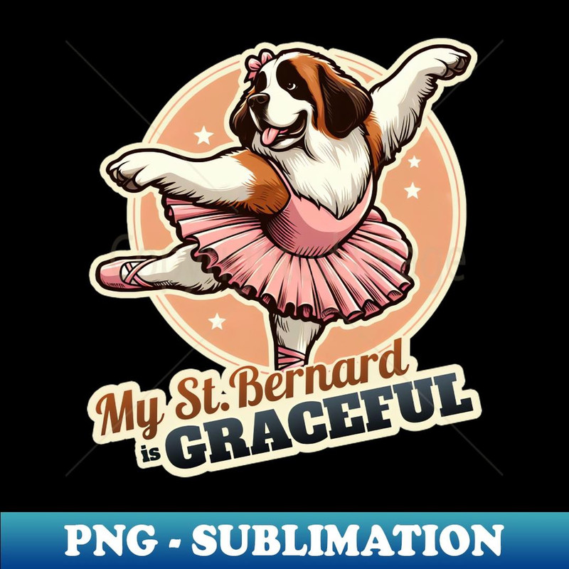 Ballet St. Bernard - Premium PNG Sublimation File