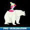 Pinkie Pie riding a polar bear - Trendy Sublimation Digital Download