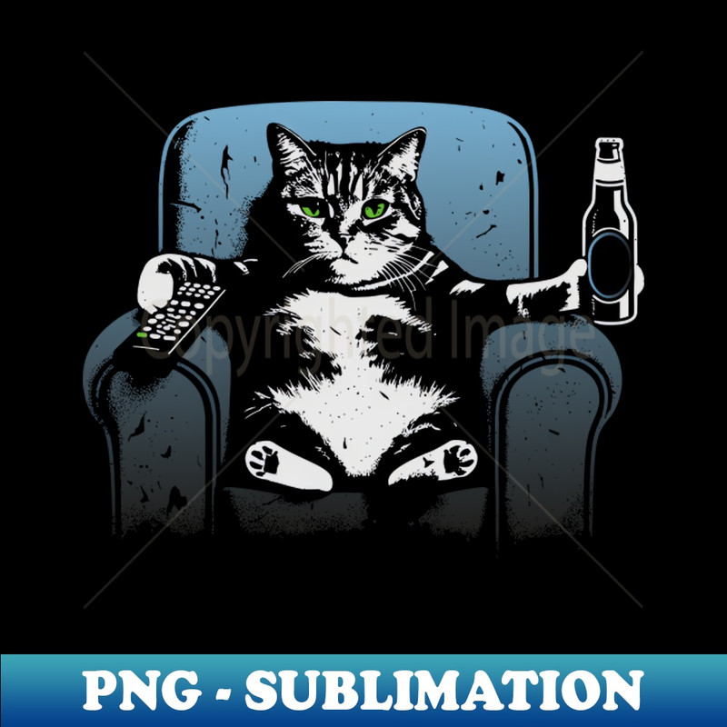 Cool Cat Boss Graphic Tee  Feline Humor Casual Top  Pet Lover Statement Wear - PNG Transparent Digital Download File for Sublimation