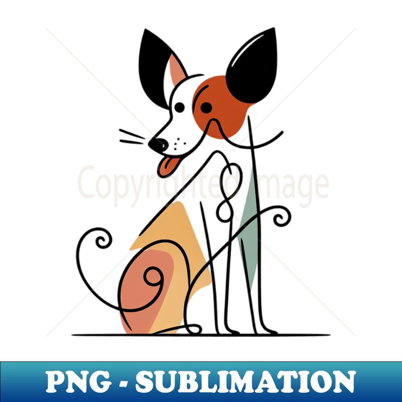 Minimalist Dog Sketch - Aesthetic Sublimation Digital File