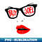 80s Girl And Glasses - Sublimation-Ready PNG File
