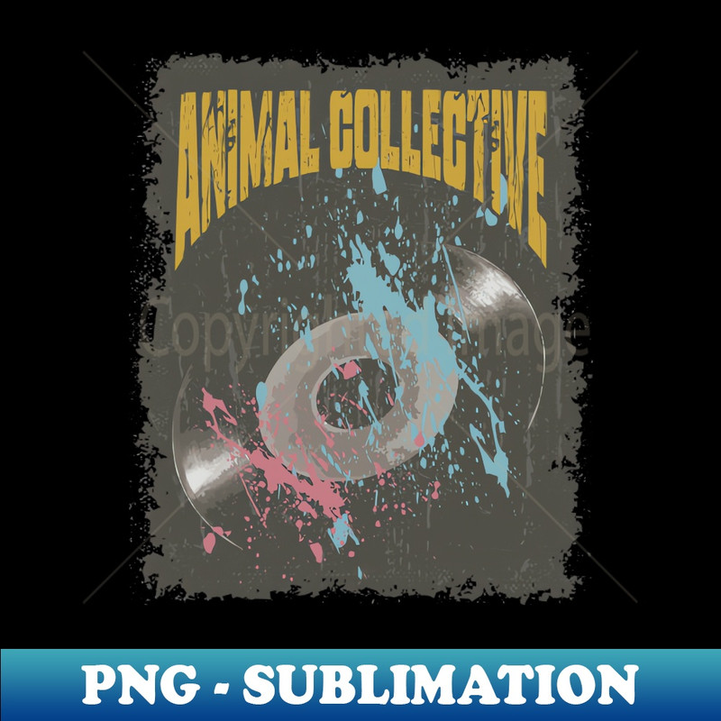 Animal Collective Vintage Vynil - High-Quality PNG Sublimation Download