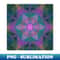 Mosaic Kaleidoscope Flower Purple Pink and Blue - Vintage Sublimation PNG Download