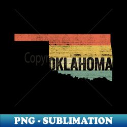retro 80s distressed vintage sunset oklahoma - sublimation-ready png file