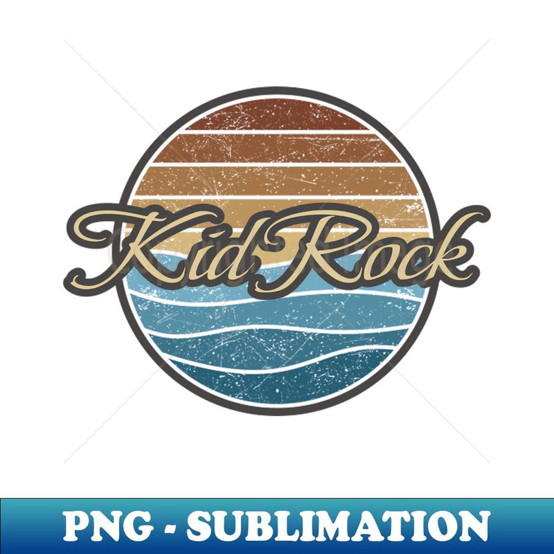 Kid Rock Retro Waves - Vintage Sublimation PNG Download