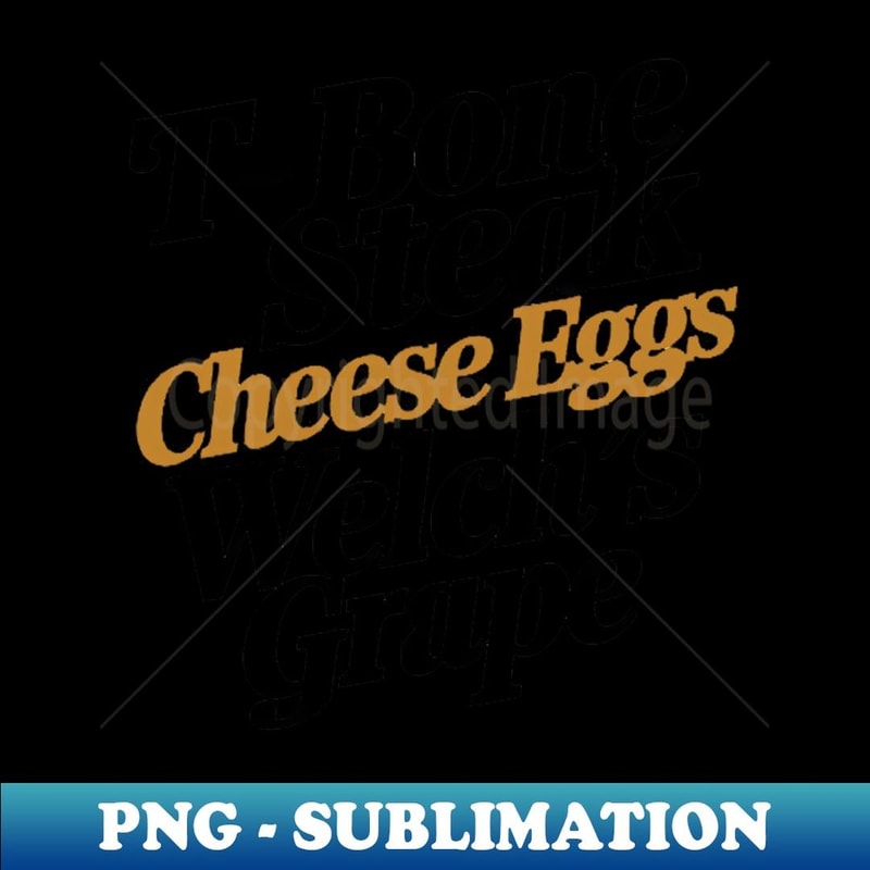 T-bone steak, Cheese Eggsu0026 Welch's Grape - Sublimation-Ready PNG File