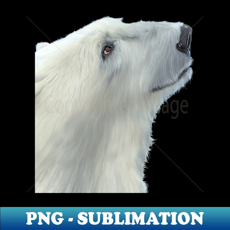 Beautiful Polar Bear - Vintage Sublimation PNG Download