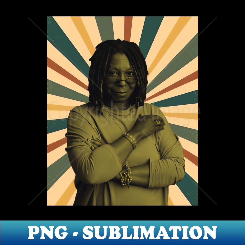 Whoopi Goldberg 1 - Vintage Sublimation PNG Download
