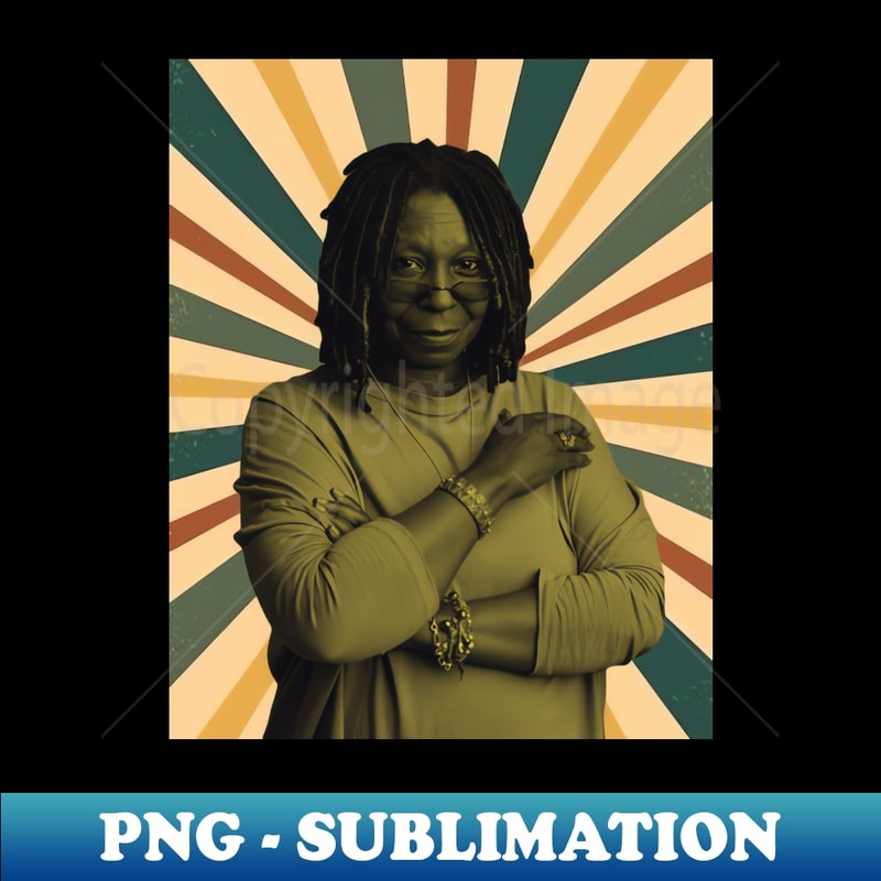Whoopi Goldberg 1 - Vintage Sublimation PNG Download