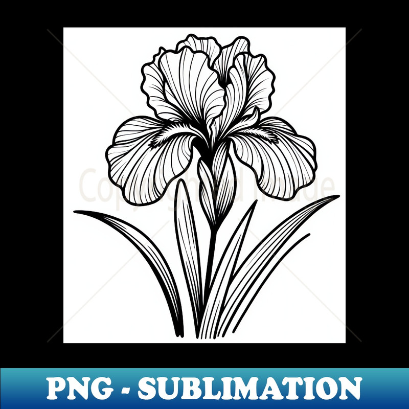 Black And White Iris Design - Premium Sublimation Digital Download