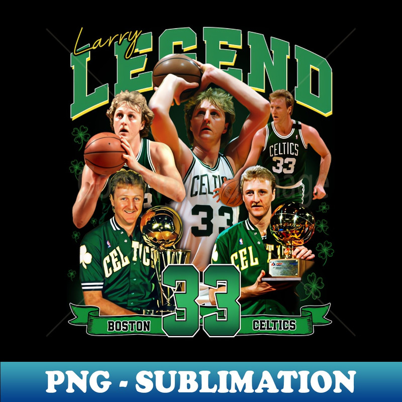 Larry Bird Legend Air Bird Basketball Signature Vintage Retro 80s 90s Bootleg Rap Style - Professional Sublimation Digital Download