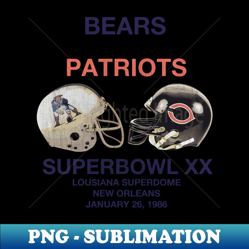 Bears vs Patriots 86 --- Classic Aesthetic - Exclusive PNG Sublimation Download