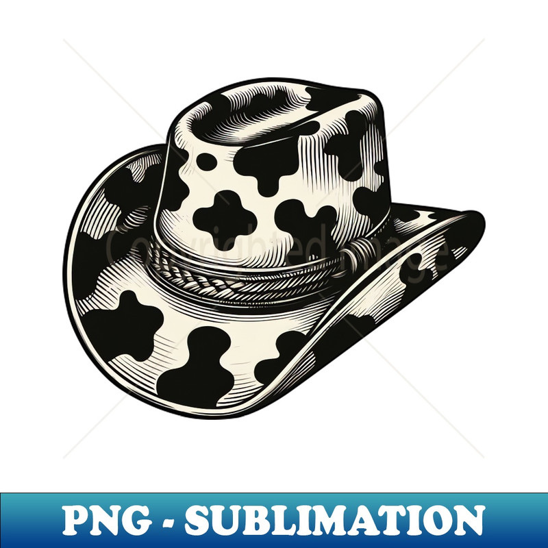 Cow print cowboy hat - Artistic Sublimation Digital File