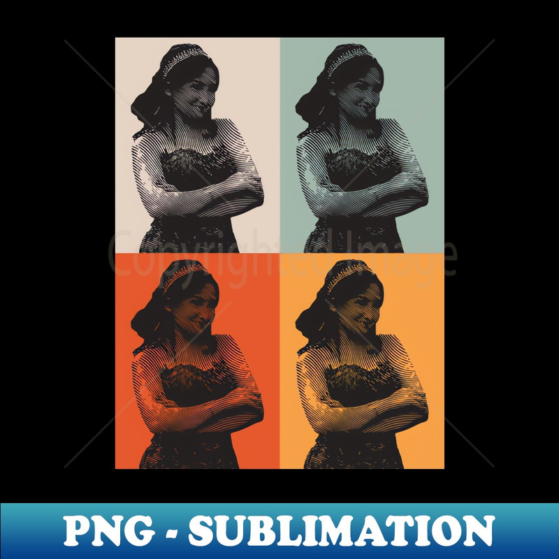 Pop Art Aesthetic Girl Smilng - Signature Sublimation PNG File