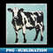 Retro vintage aesthetic cow - Vintage Sublimation PNG Download