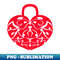 Heart lock - Decorative Sublimation PNG File