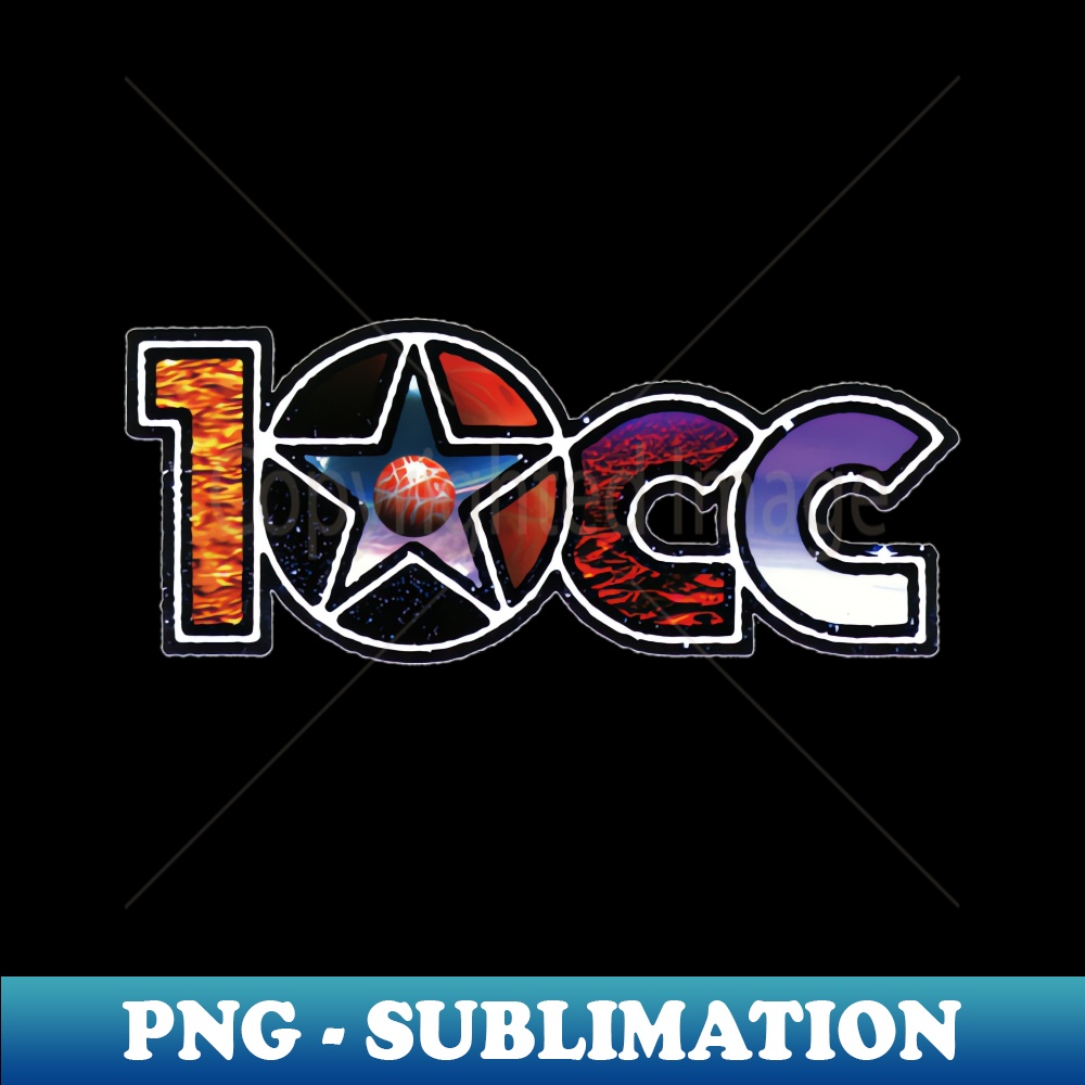 10cc Rock Legends - Vintage Sublimation PNG Download