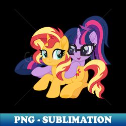sunset and twilight cuddling - artistic sublimation digital file