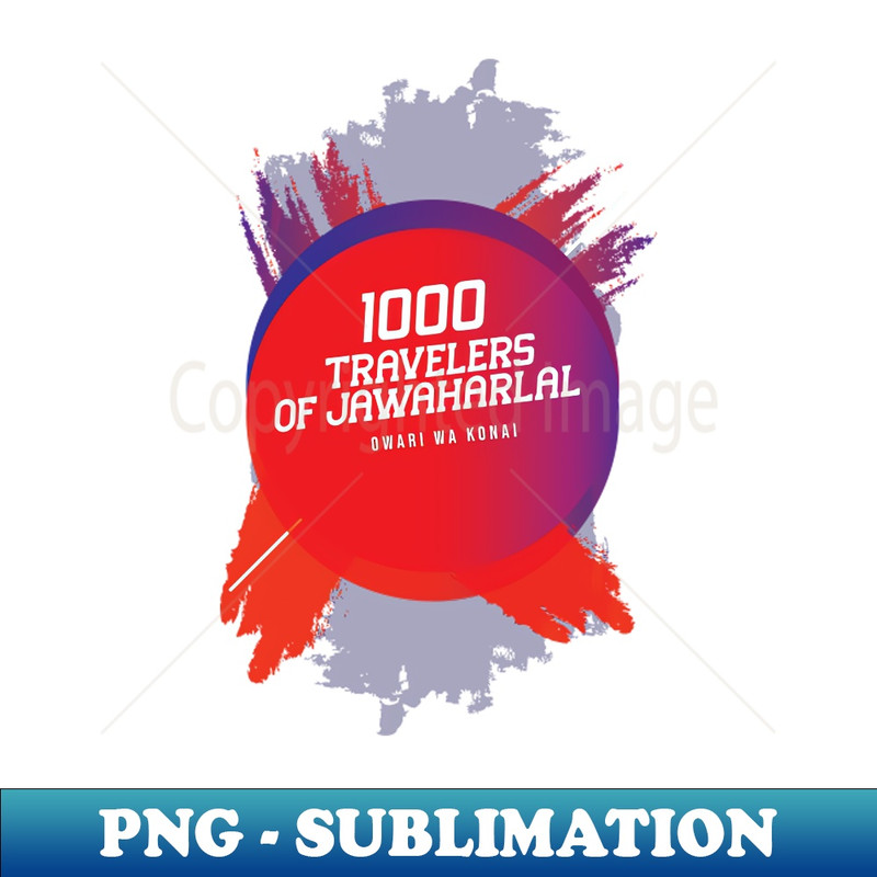 1000 Travels of Jawaharlal - Instant Sublimation Digital Download