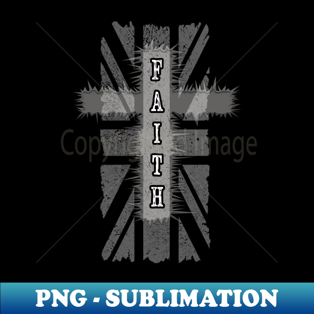 Jesus Faith UK Flag T-shirt - PNG Transparent Digital Download File for Sublimation