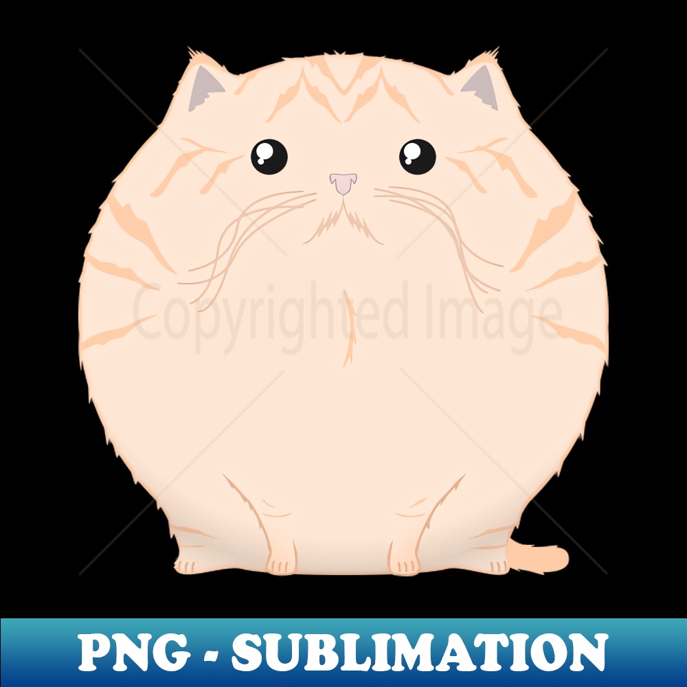 Sfurical round orange ginger tabby cat - Instant PNG Sublimation Download