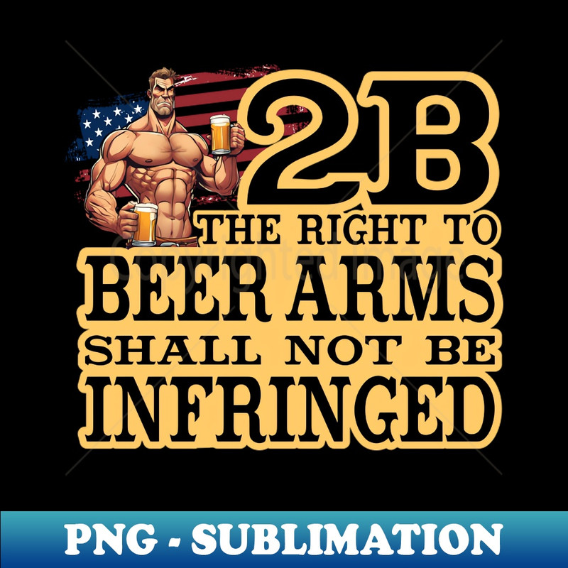 Funny 2A Constitution parody patriotic beer man - Vintage Sublimation PNG Download