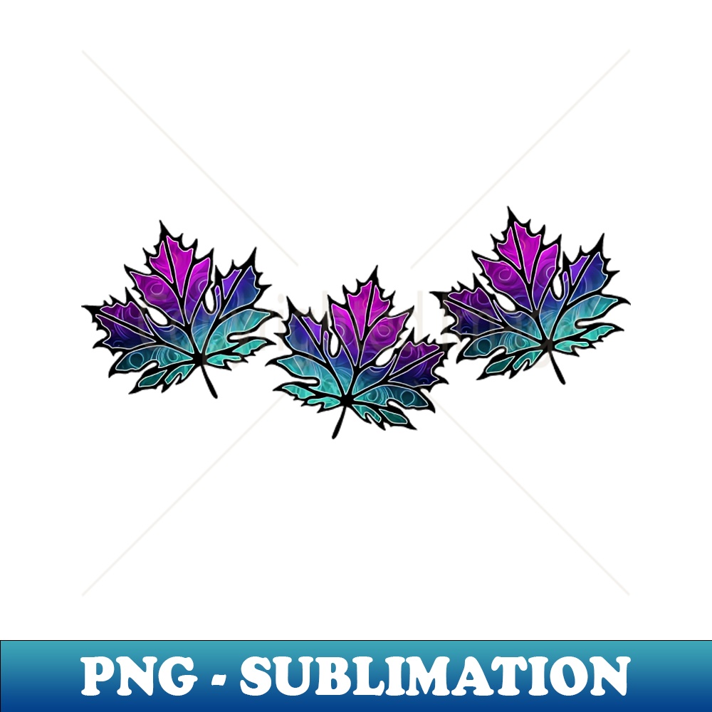 Galaxy Maple Leaf Trio - Stylish Sublimation Digital Download